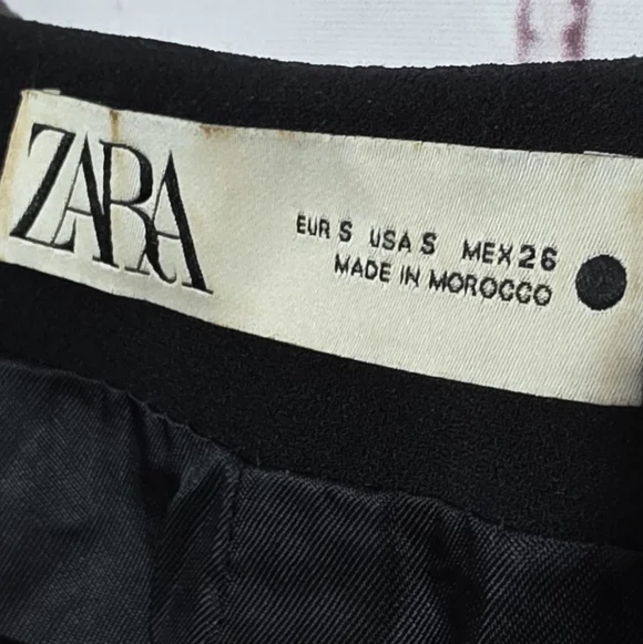 Zara Womens Limited Edition Black Blazer Mini Dress Sz Small - Picture 5 of 7